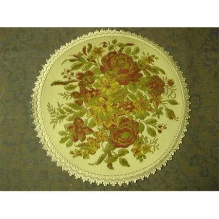 Tapestry Trading Tapestry Trading BA14R 14 in. Begium Doily Baroque; Red BA14R